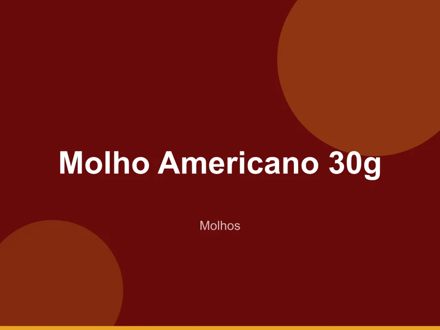 Molho Americano 30g